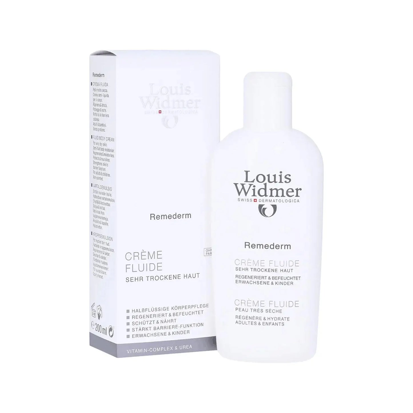 Louis Widmer Remederm Fluid Body Cream 200ml Louis Widmer