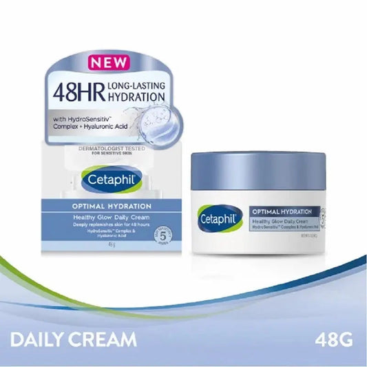 Cetaphil Optimal Hydration Healthy Glow Daily Moisturizing Cream For Dry or Dehydrated Skin 48g Cetaphil
