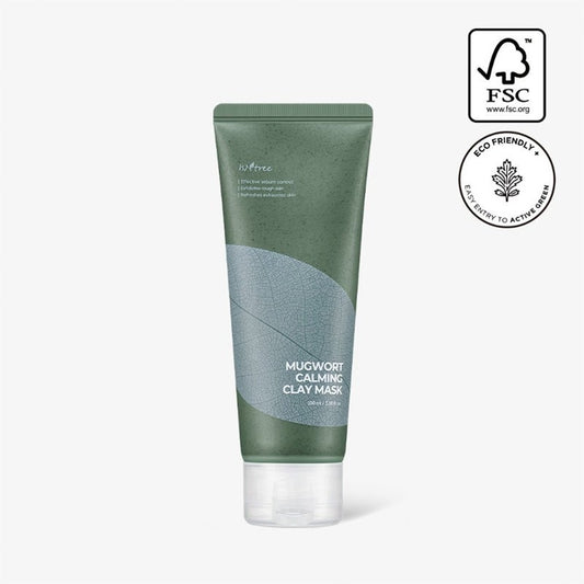 Isntree Real Mugwort Calming Clay Face Mask For All Skin Types 100ml Isntree