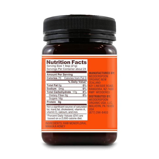 Wedderspoon Raw Monofloral Manuka Honey KF 16 - 500 g Wedderspoon