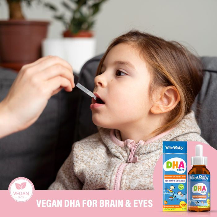 Vital Healthcare Vital Baby DHA Drops, Omega-3 Marine Algae, Vision & Heart Health - 50ml Vital Healthcare