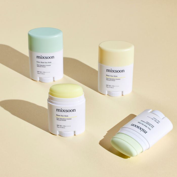 Mixsoon Bean Sun Stick (SPF50) Lightweight Matte Sun Protection with Fermented Plant Extracts - 15g Mixsoon