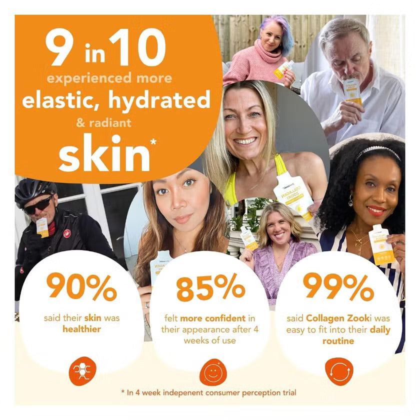 Zooki Marine Collagen 5000mg Mango Peach Flavor Liquid Sachets 15ml, Pack of 14's Zooki