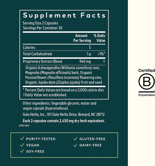 Gaia Herbs SleepThru Natural Sleep Support - 60 Capsules Gaia Herbs