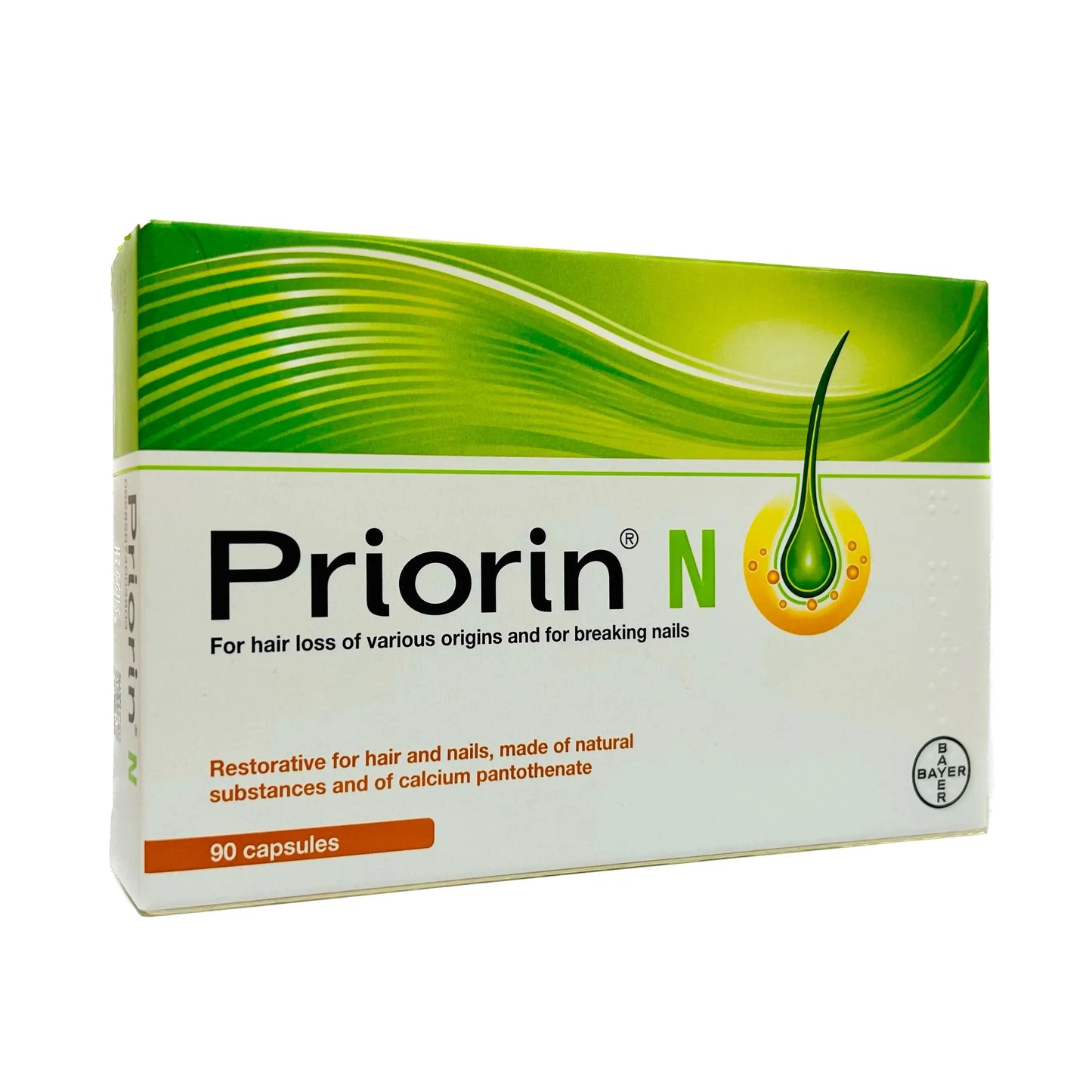 Priorin N Hair Growth Capsules – 90 Capsules (30-Day Supply) | Reduces Hair Loss