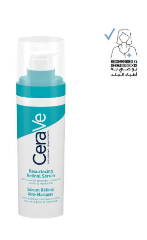 Resurfacing Retinol Serum To Reduce The Appearance Of Post-Acne Marks And Pores With Retinol, Licorice Root Extract & Niacinamide 30ml CeraVe
