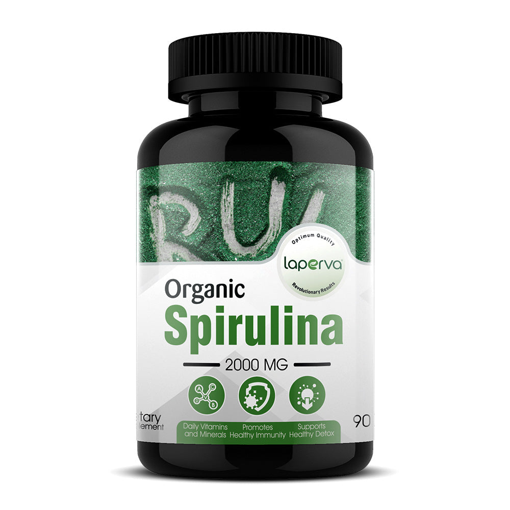 Laperva Spirulina, 90 Veggie Capsules, 2000 mg, Rich in Vitamins and Minerals Laperva