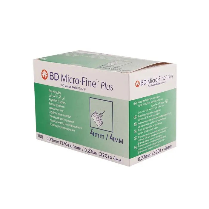 BD Micro-Fine Plus Insulin Pen Needle 32G 4 mm 100's BD