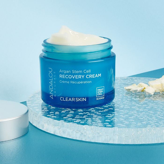 Andalou Naturals Clear Skin Beta Hydroxy Complex Recovery Cream Argan Stem Cell Moisturizer - 50ml Andalou Naturals