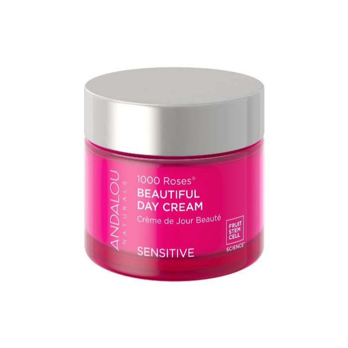 Andalou Naturals 1000 Roses Beautiful Day Cream, Hydrating Moisturizer for Sensitive Skin - 50g Andalou Naturals