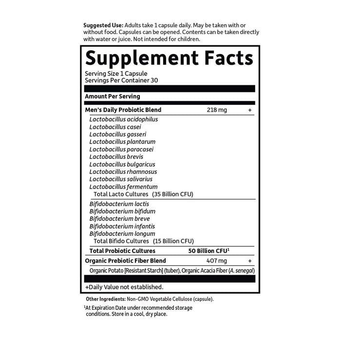 Garden Of Life Dr. Formulated Probiotics Once Daily Men 50 Billion - 30 Capsules Gaerden Of Life