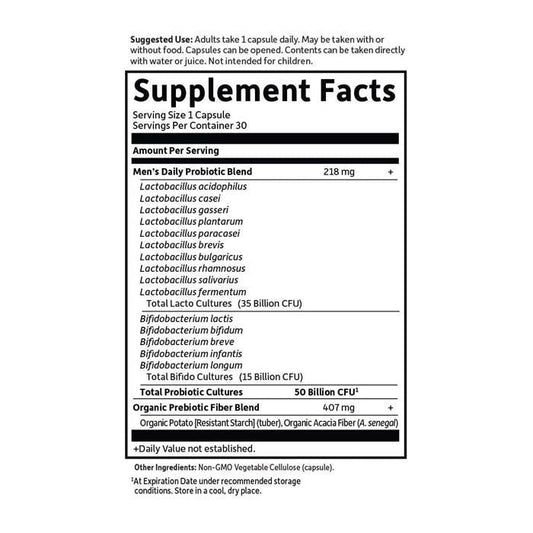 Garden Of Life Dr. Formulated Probiotics Once Daily Men 50 Billion - 30 Capsules Gaerden Of Life
