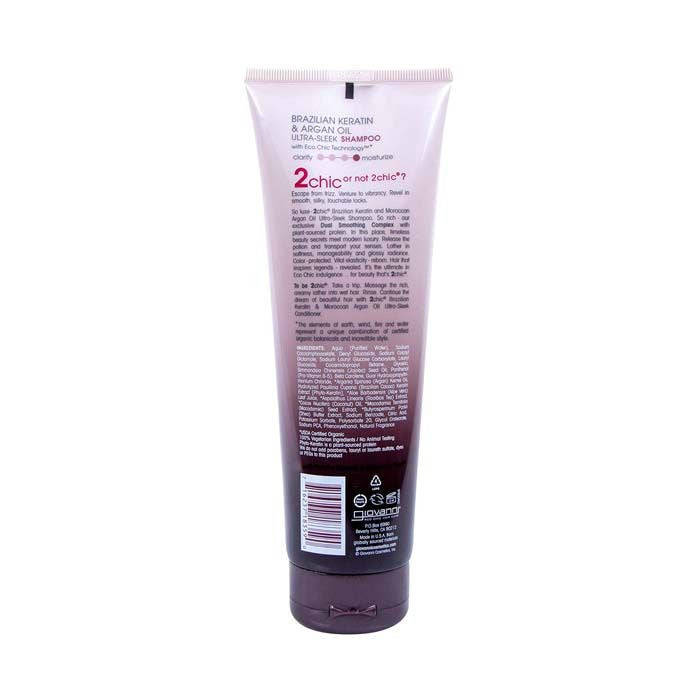 Giovanni 2Chic Keratin & Argan Ultra Sleek Shampoo - 250ml Giovanni