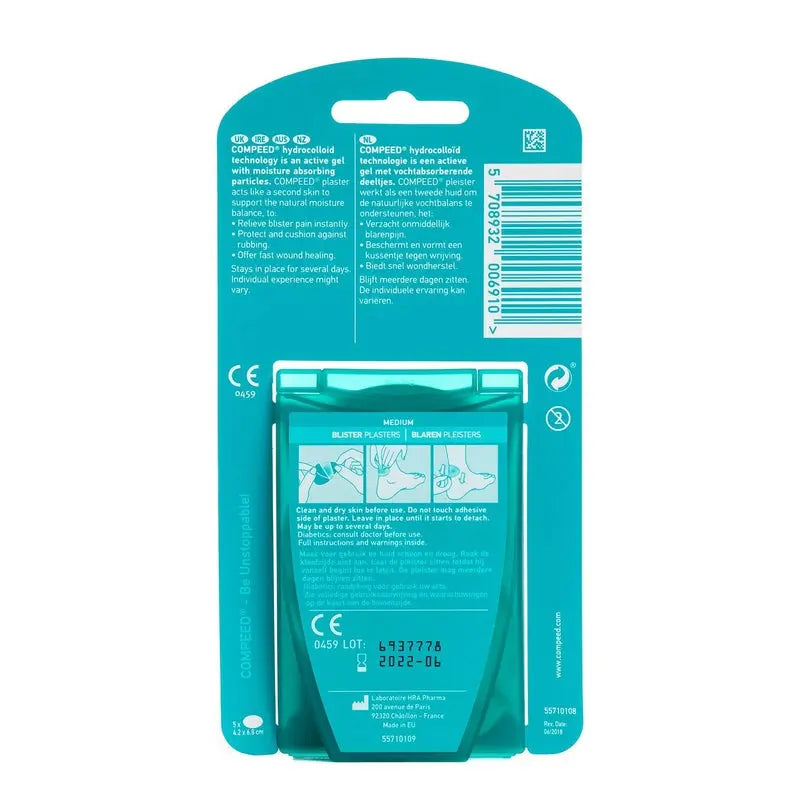 Compeed Hydrocolloid Blister Plasters Medium 5's Compeed
