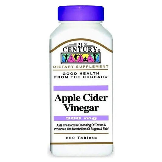 21st Century Apple Cider Vinegar 300mg Tablets For Detoxification & Metabolism Support, Pack of 250's 21st Century