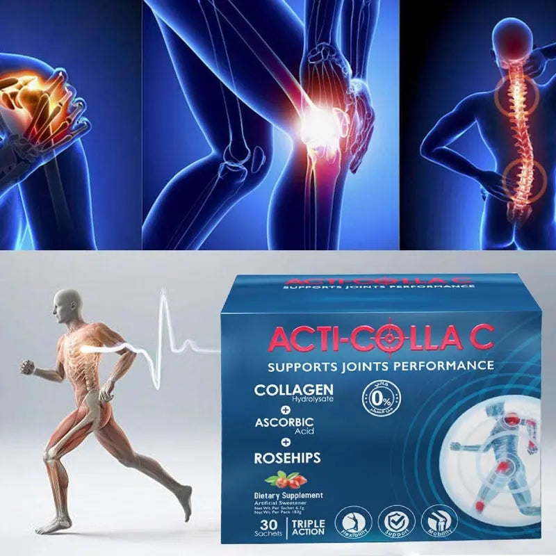 Eva Pharma Acti-Colla C Triple Action Oral Powder Sachets For Joint Support, Pack of 30's Eva Pharma