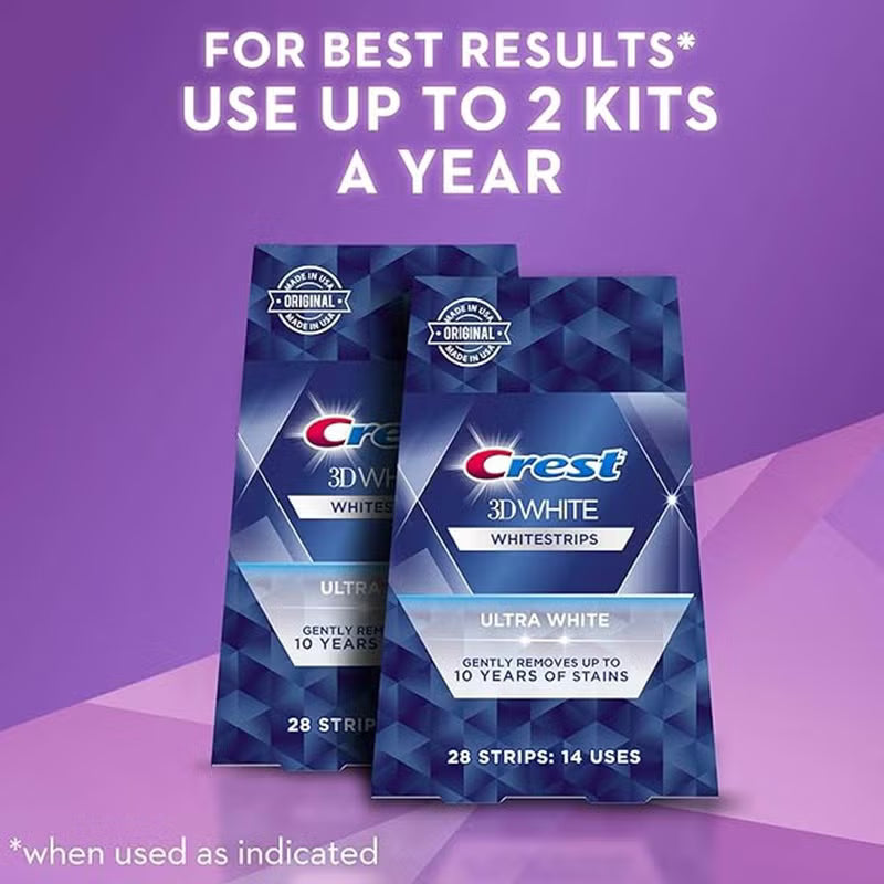 Crest 3D Ultra White Dental Whitening Strips - Pack of 28 myaster