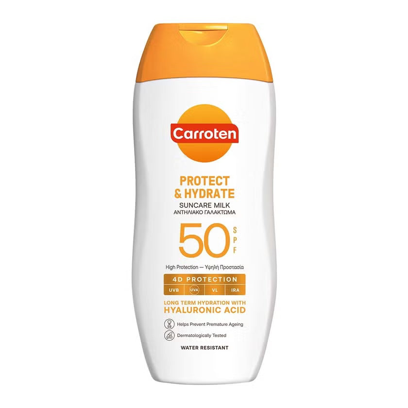 Carroten Protect & Hydrate Suncare SPF50 Body Milk With Hyaluronic Acid 200ml Carroten
