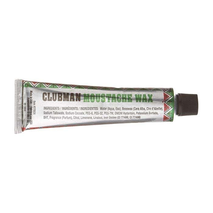 Clubman Moustache Wax Hang Pack-Brown With Comb 0.5 Oz Clubman