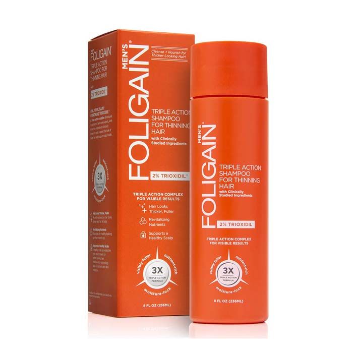 Foligain Triple Action Shampoo for Thinning Hair for Men with 2% Trioxidil - 236ml FOLIGAIN