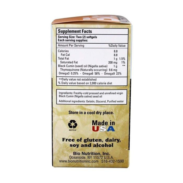 Bio Nutrition Black Seed Oil 1000 mg 90 Capsules Bio Nutrition