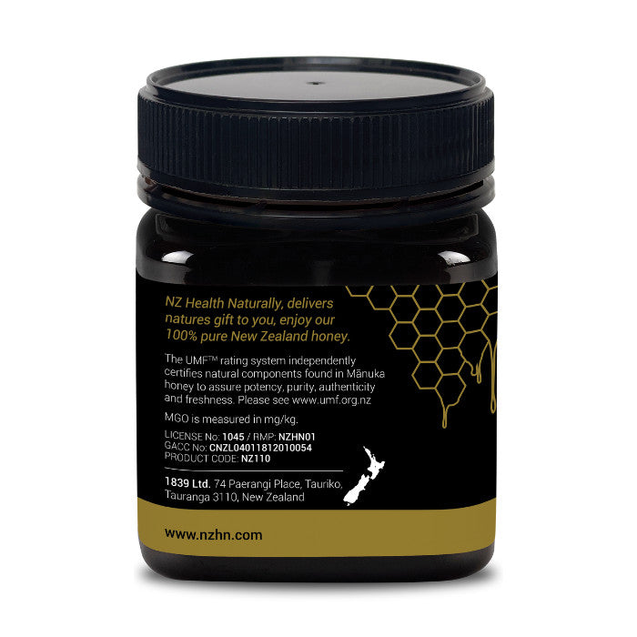 NZ Health UMF 20+ Manuka Honey Rare Potent Natural Honey for Immunity Digestion & Stomach Healing – 250g NZ Health