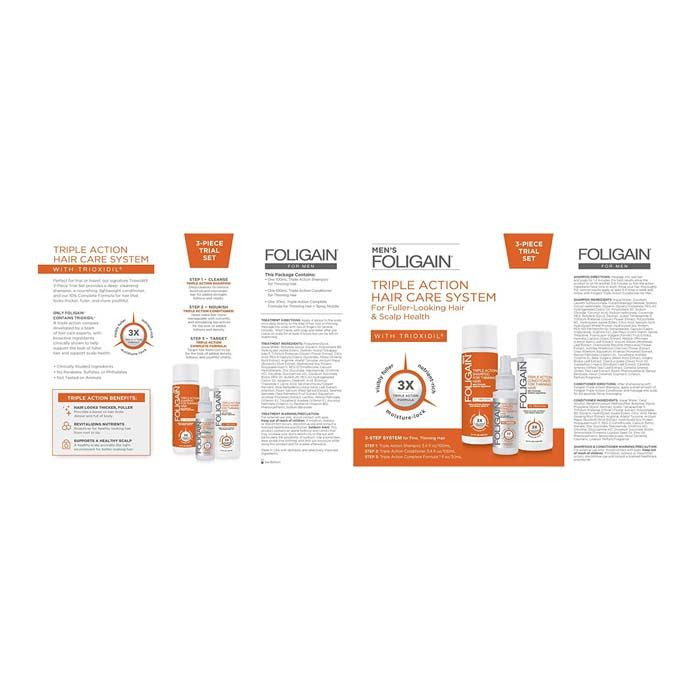 Foligain Triple Action Hair Care System For Men- Kit FOLIGAIN