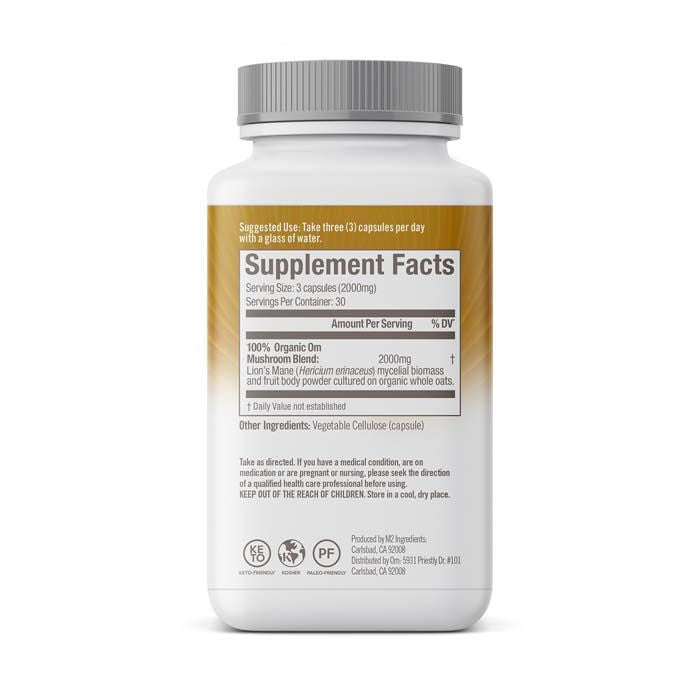 Om Lion'S Mane Mushroom Superfood 90 Vegetable capsules OM
