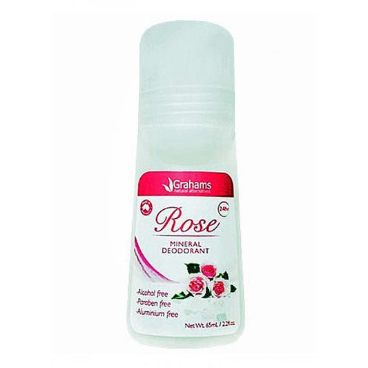 Grahams Natural Mineral Deodorant Rose - 65ml Grahams