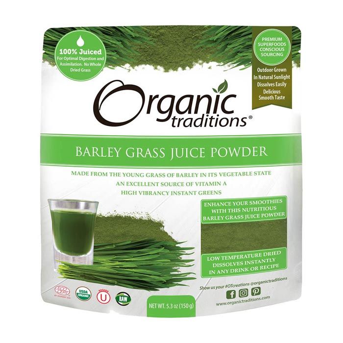 Organic Traditions Barley Grass Juice Powder 150g Organic Traditions