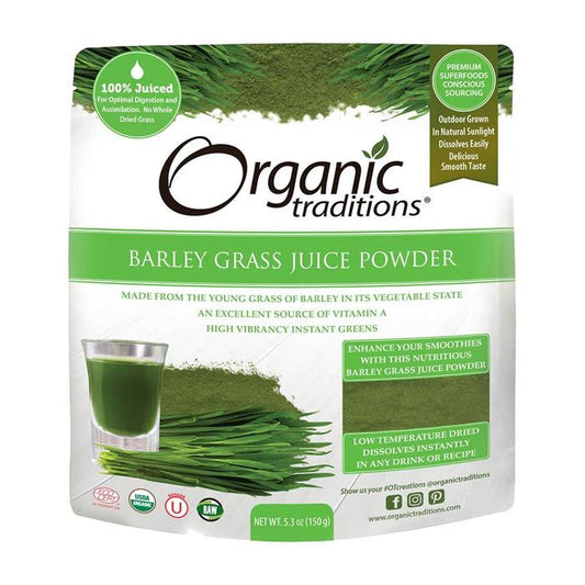 Organic Traditions Barley Grass Juice Powder 150g Organic Traditions