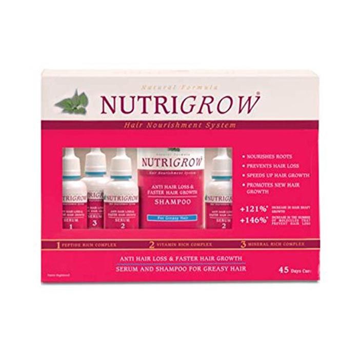 Nutrigrow Anti Hair Loss & Fast Hair Growth Shampoo + Serum-Gresyhair 300 + 180 ml Nutrigrow
