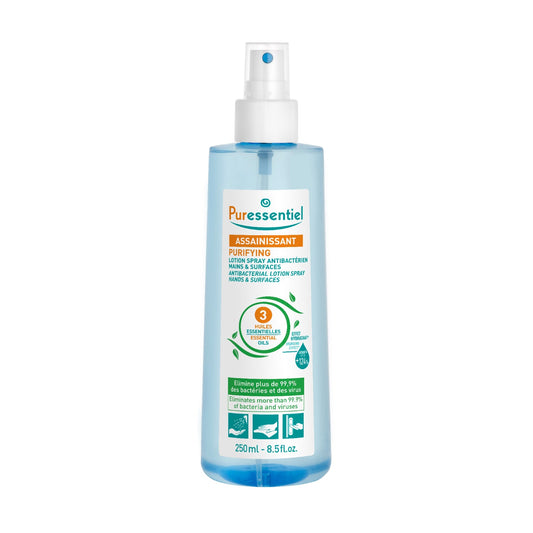 Puressentiel Purifying Antibacterial Lotion Spray Hands & Surfaces with 3 Essential Oils 250ml Puressentiel