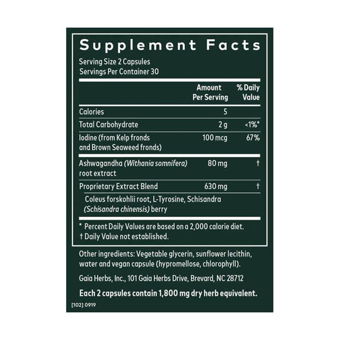 Gaia Herbs Thyroid Support - 60 Capsules Gaia Herbs
