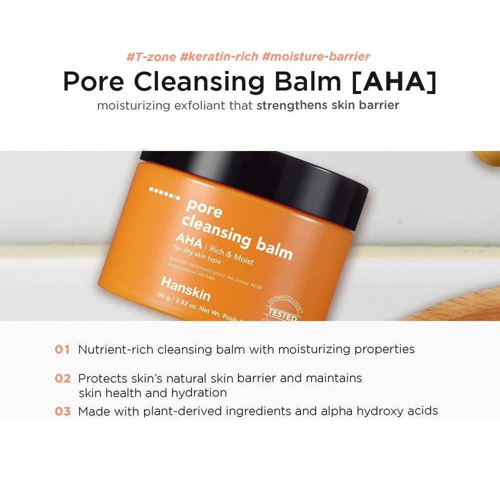 Hanskin Pore Cleansing Balm AHA Rich & Moist 80g Hanskin