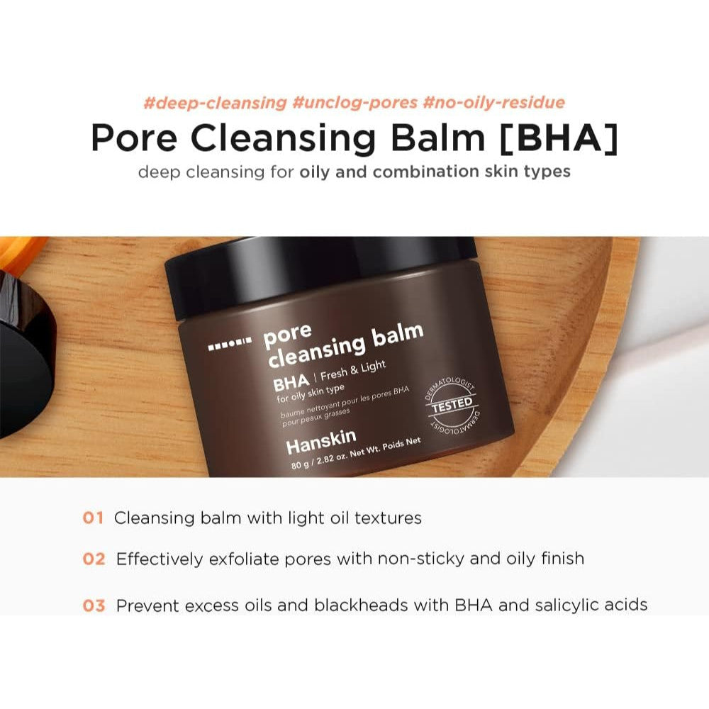 Hanskin Pore Cleansing Balm BHA Fresh and Light 80g Hanskin