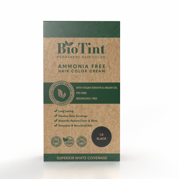 BioTint Permanent Hair Color - 1.0 Black BioTint