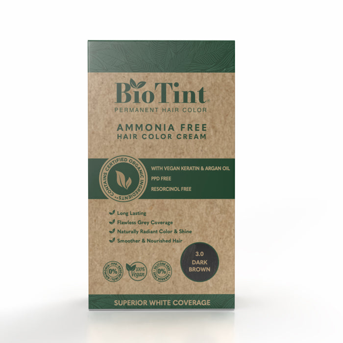 BioTint Permanent Hair Color - 3.0 Dark Brown BioTint