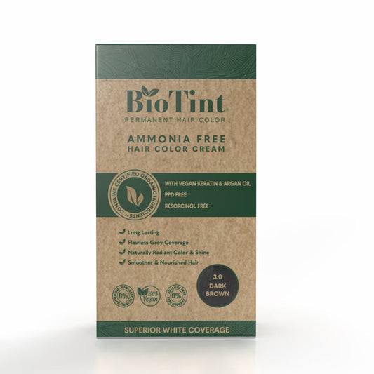 BioTint Permanent Hair Color - 3.0 Dark Brown BioTint