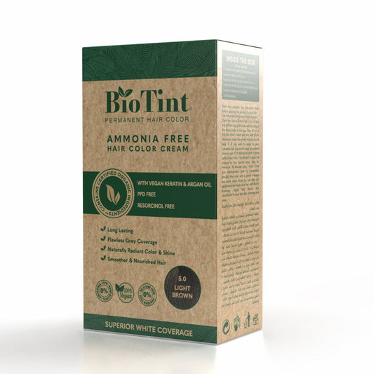 BioTint Permanent Hair Color - 5.0 Light Brown BioTint