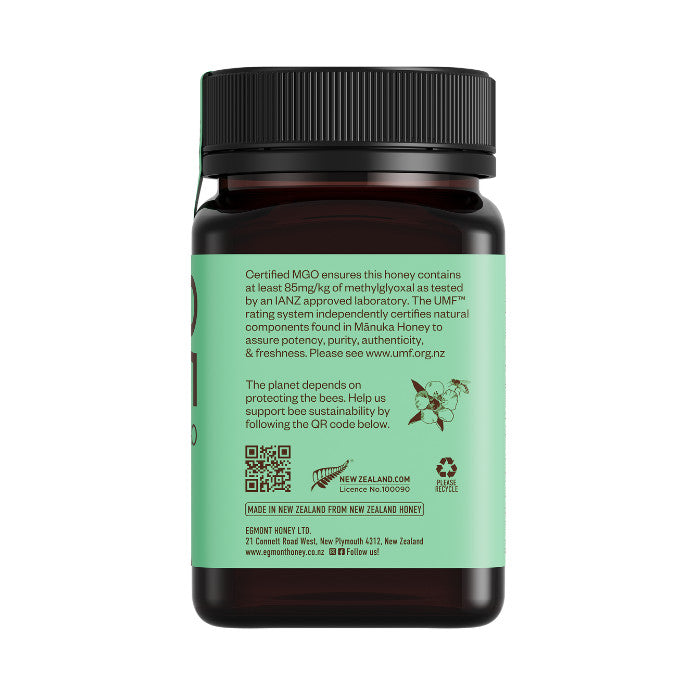 Egmont Honey Monofloral Manuka Honey 5+ UMF 85+MGO - 500g Egmont