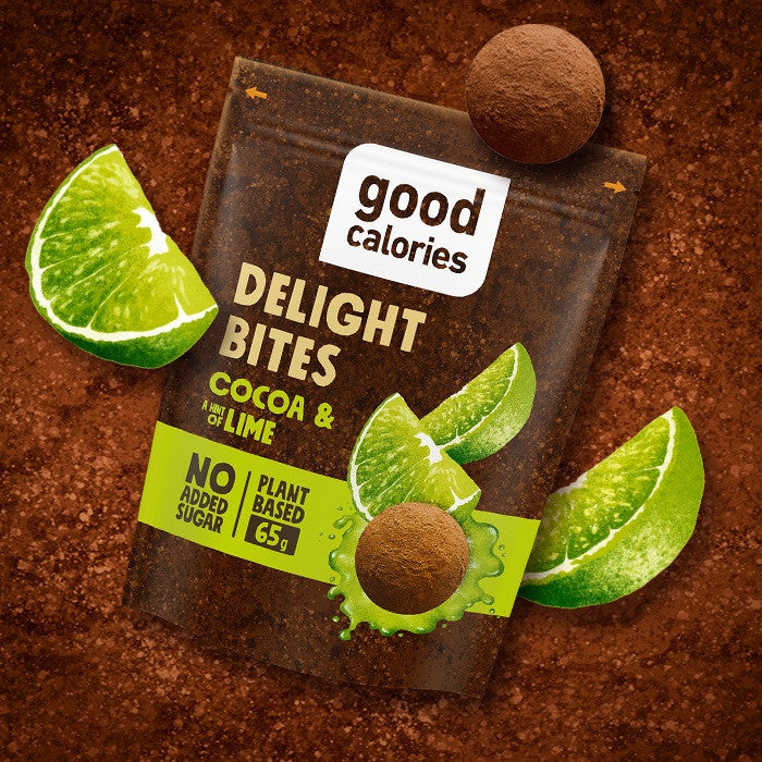 Good Calories Cocoa & Hint of Lime Delight Bites – 65g Good Calories