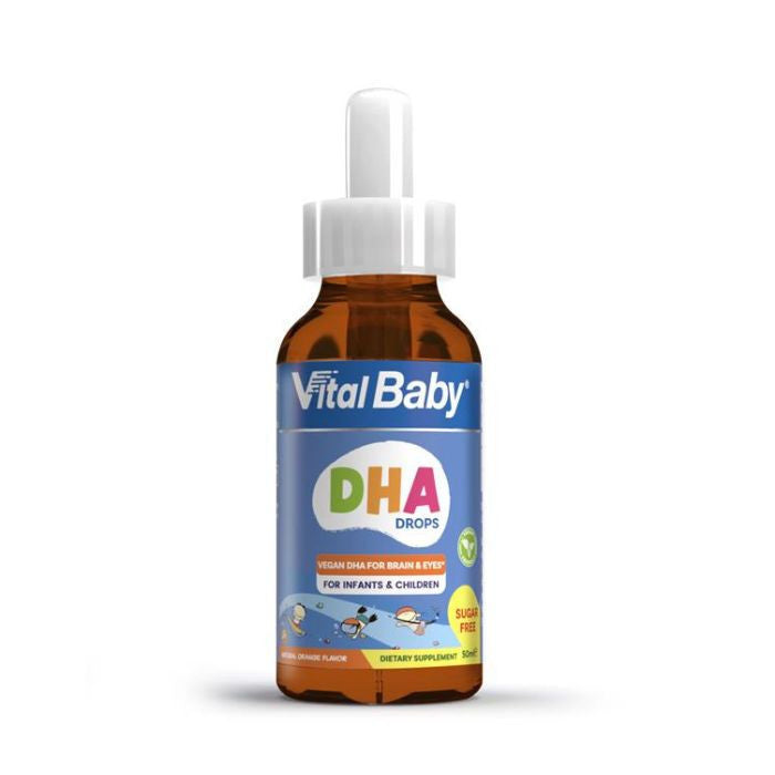 Vital Healthcare Vital Baby DHA Drops, Omega-3 Marine Algae, Vision & Heart Health - 50ml Vital Healthcare