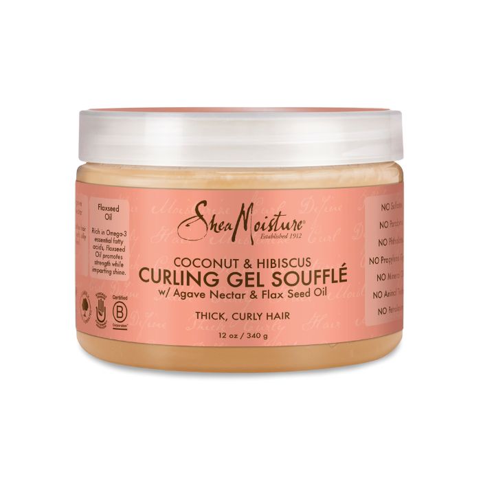 Shea Moisture Coconut & Hibiscus Curling Gel Souffle Define Hydrate and Control Frizz Naturally 340g Shea Moisture