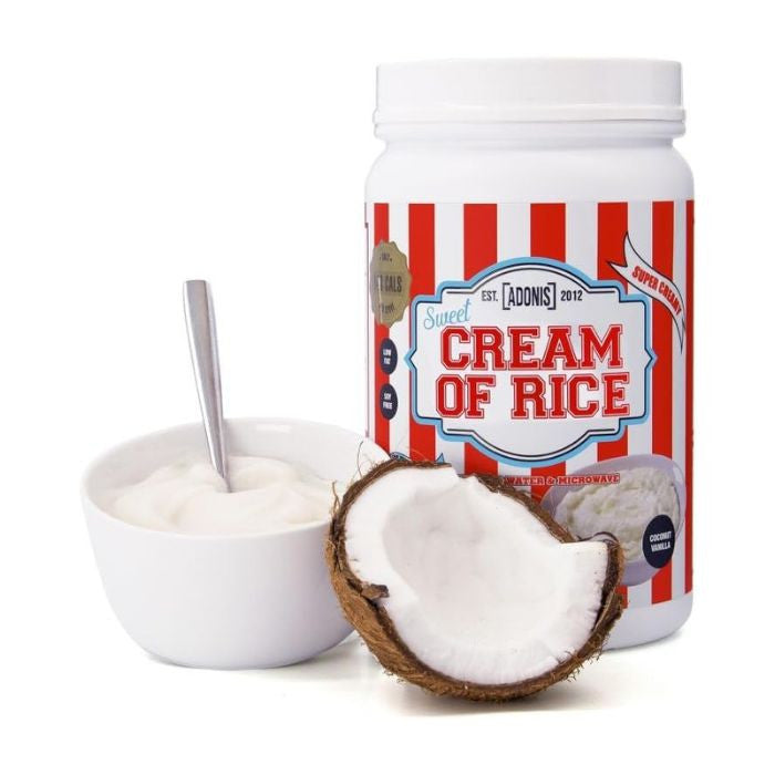 Adonis Gear Cream of Rice Coconut Vanilla, High-Carb Energy Fuel, Muscle Recovery and Growth Formula, 1kg Adonis