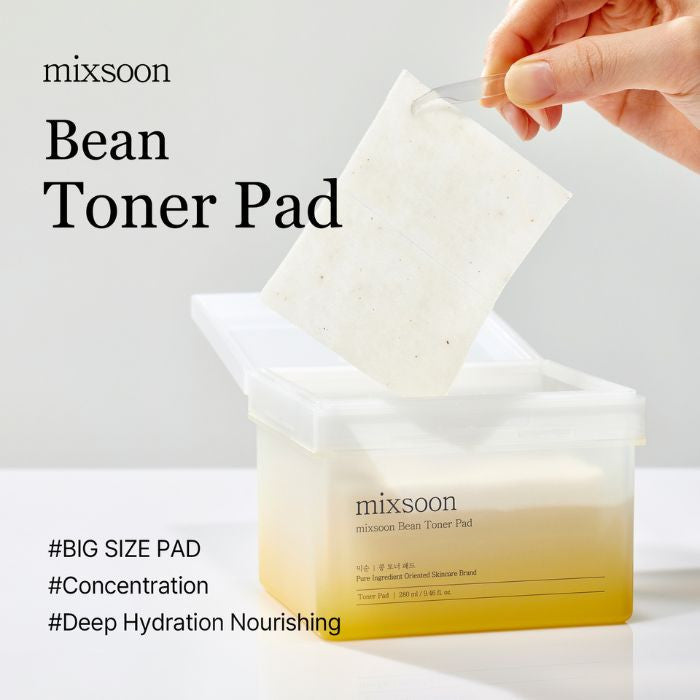 Mixsoon Bean Toner Pad 70s Deep Hydration, Firming, Soothing, and Nourishing - 180ml Mixsoon