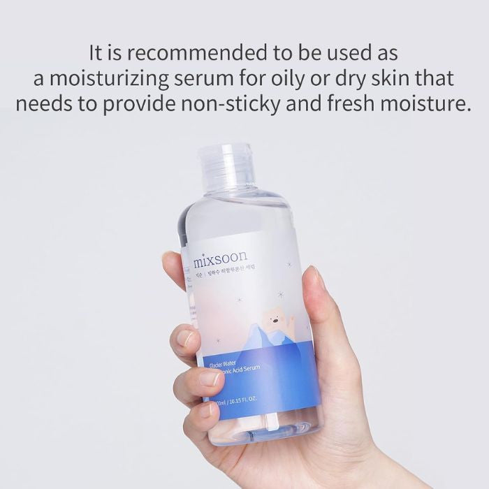 Mixsoon Glacier Water Hyaluronic Acid, Deep Hydration and Skin Barrier Strengthening Serum -30ml Mixsoon