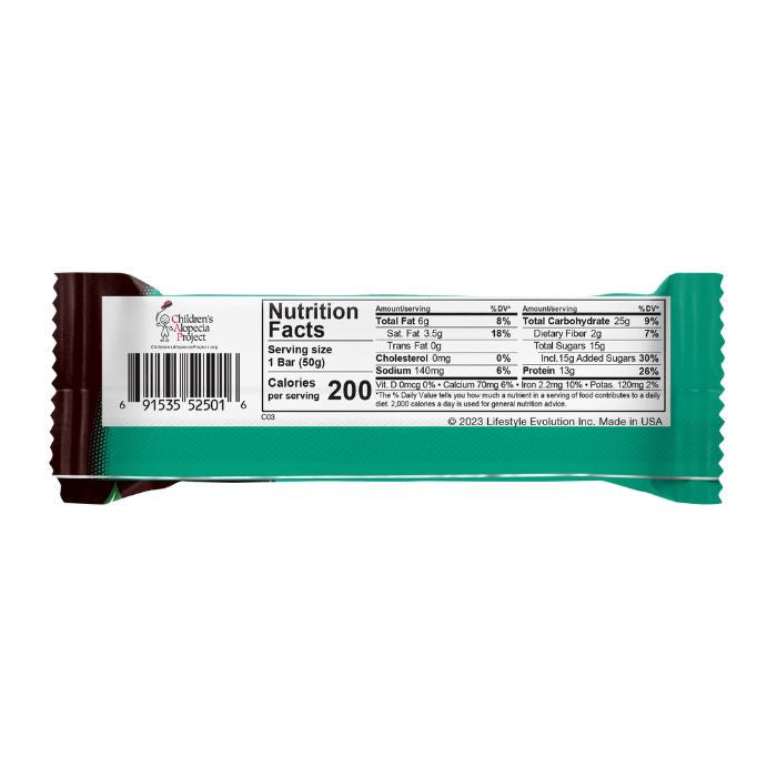 NuGo Dark Mint Chocolate Chip Bar 50g, 13g Protein, Gluten Free, Non-GMO, Pack of 12 pcs NuGo