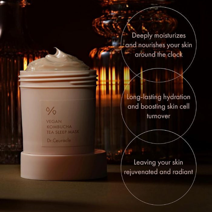 Dr. Ceuracle Vegan Kombucha Tea Sleep Mask, Overnight Hydration and Skin Renewal - 100g Dr. Ceuracle