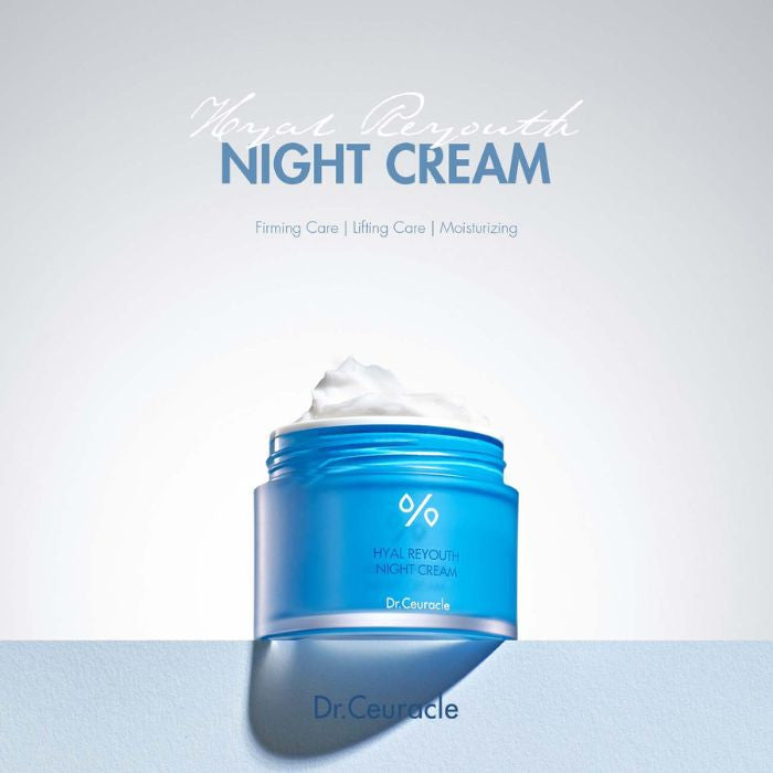 Dr. Ceuracle Hyal Reyouth Night Cream, Deep Hydration Overnight Repair Moisturizer - 60g Dr. Ceuracle